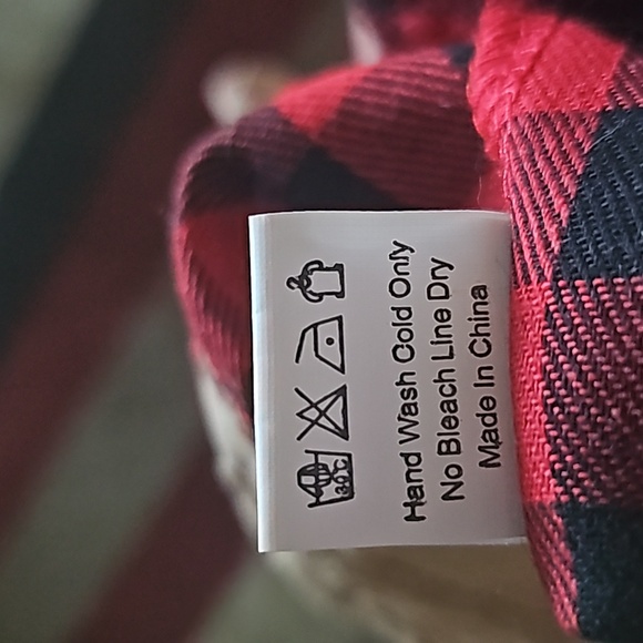 Pet Costume Red Plaid Shirt with Khaki Overalls One Piece Medium Breed Size NWOT - Picture 11 of 11